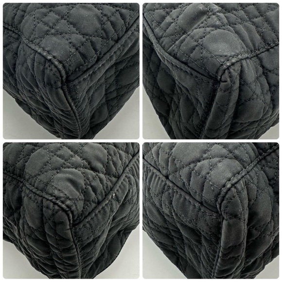 ❌SOLD❌Christian Dior Christian Dior Handbag Cannage Black Nylon Lady Dior - Picture 8 of 9
